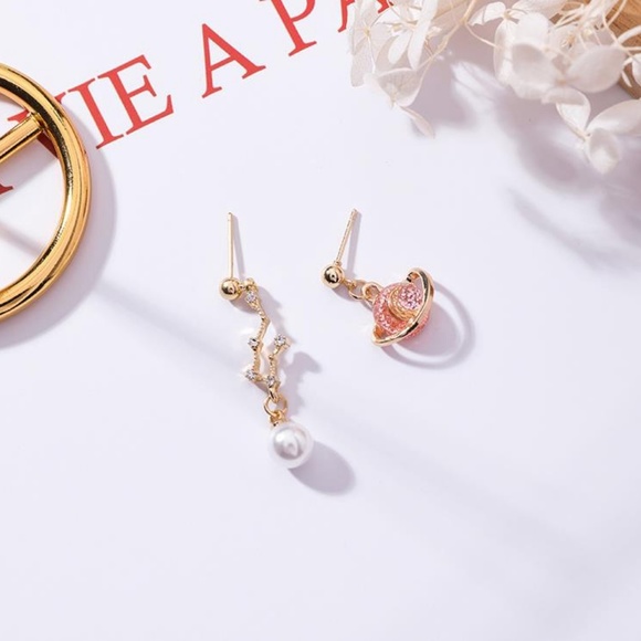 ❤️️NEW MOONLIGHT Planet Star Handmade Earrings 17 - Picture 2 of 2